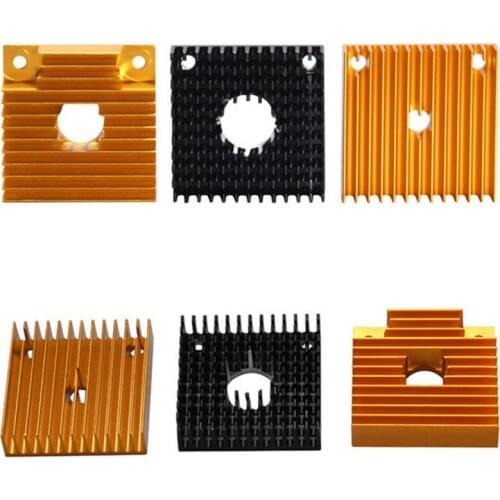 1PC 3D Printer Extruder Heat Sink mk7/8 Makerbot Extruder Heat Sink Office 3D Printer Heat Sink Accessories Tools 40* 40* 11mm