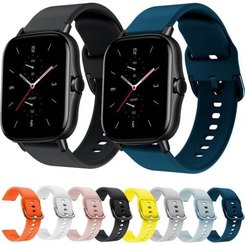 20mm Watch Band For Huami Amazfit GTS 2 /mini Bip Lite GTR 42MM gts2 Strap Watchband Wristband Silicon Bracelet For Haylou LS02