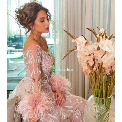 Luxury Rhinestones Nude Mermaid Evening Dress Long Evening Pageant Dresses Formal Gown robe de soiree платье на выпускной