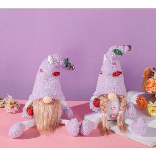 Christmas Gnome Decoration Handmade Long Hat Scandinavian Plush Doll for Home Party