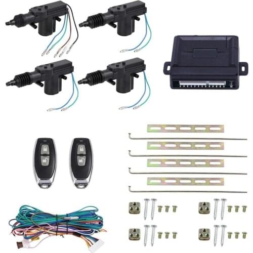 Power Central Lock System Kit Car Keyless Entry Kit with Actuator - Universal Fits for 2,3,4 Doors Vehicles