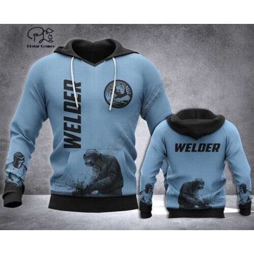 Welder printed Hoodies sweatshirts Men Women Fashion Hooded Long Sleeve streetwear Pullover cosplay costumes