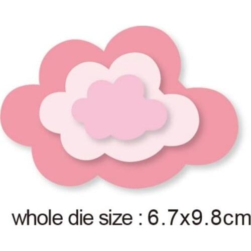 Three-Layer cloud shape frame Metal Cutting Dies Stencils 2020 New Craft Die Cut for DIY Scrapbooking Album Paper Card
