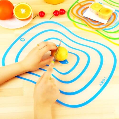 Trumpet 3 colors Kitchen Chopping Blocks Tool Flexible Transparent Cutting Board Kitchen PP Cutting Boards Fruit cutting board