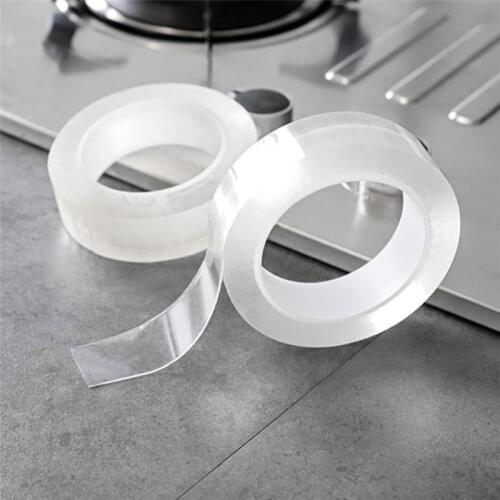 Nano Waterproof Tapes Tracsless Adhesive Tape Home Decoration Wall Sticker Bathroom Kitchen Supplies Transparent Reusable Tape