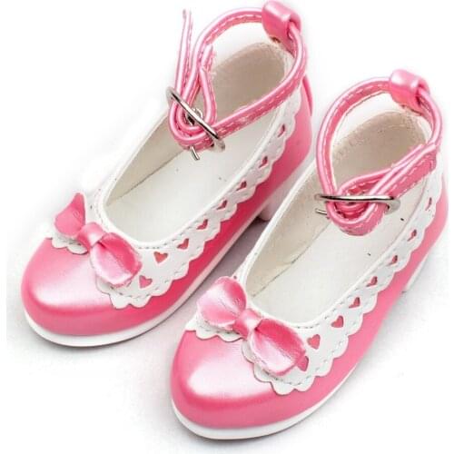 [wamami] 122# Pink 1/3 Cute Bow White Decoration BJD Loli SD DOD AOD Dollfie Shoes