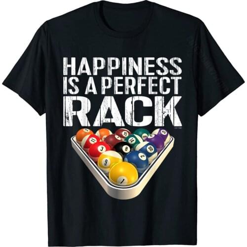 Funny Pool TShirt: Perfect Rack Billiards Tee T-Shirt Tshirts Tops Shirt Funny Cotton Group Design Men