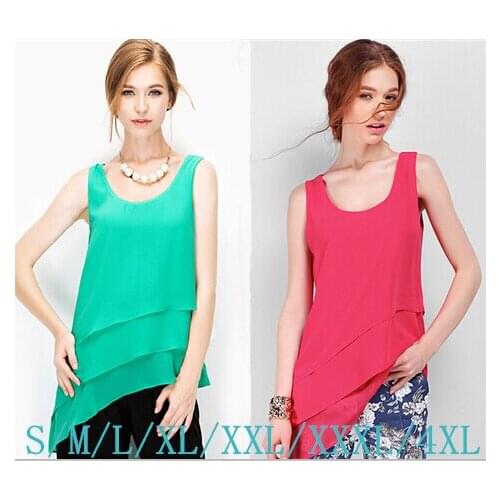 New 2020 Summer women casual shirts, solid sexy chiffon Asymmetric shirts,fashion vestido plus size WOMEN lace shirts