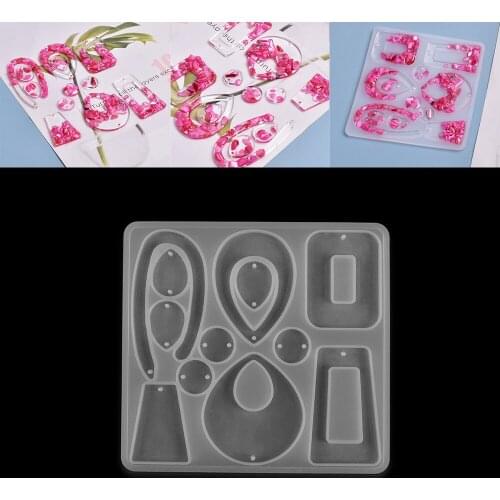 1pcs Earrings Dangler Casting Silicone Mould Crafts For DIY UV Resin Epoxy Dried Flower Epoxy Resin Mold Jewelry Pendant Making