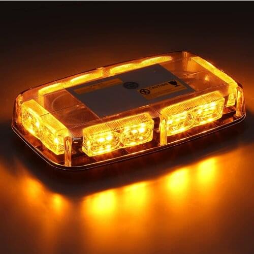36 LED Car Roof Top Strobe Lights High Visibility Emergency Safety Warning Mini Flashing Lights Beacon for 12V Car Vehicle Truck