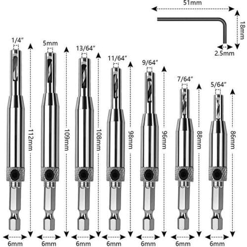 Onnfang 4/16Pcs Self Core Drill Bit Set Hole Puncher Hinge Tapper for Doors Self Centering Woodworking Power Tools furadeira