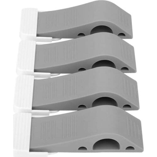 4Pcs Door Stoppers Rubber Door Stop Slip-Resistant Security Door Stopper For Tiles Carpet Wood Floor Surfaces