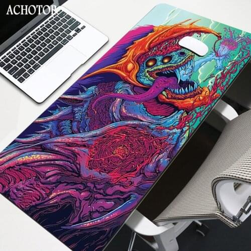 80x30cm XL Lockedge Large Gaming Mouse Pad Pink Art Computer Gamer Keyboard Mouse Mat Hyper Beast Desk Mousepad for PC Desk Pad