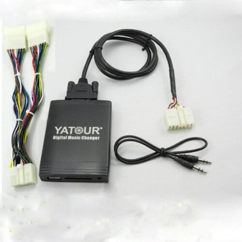 Yatour TOY1+YT-TYBY USB CD Changer Digital music interface adapter SD AUX input fit toyota lexus 5+7 pins navigation 1998-2005