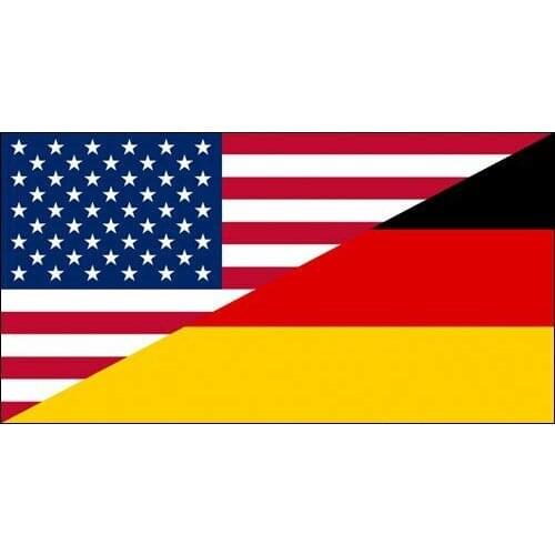 USA Germany Dual Flag Sticker (half German Half American) Stickers for Cars, Motos, Laptops, Industry