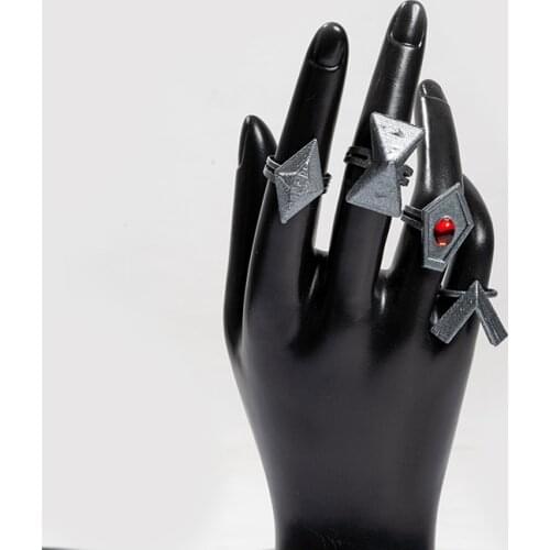 Anime Genshin Impact Ring Hutao Cosplay Cotumes Accessories Props Badge