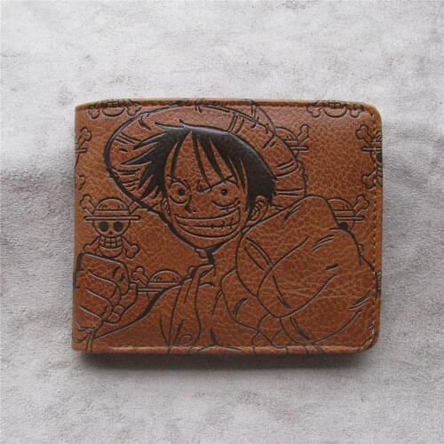 Anime One Piece Cartoon Short Wallet Trafalgar Law Leather Pu Short Purse with Card Holder Women Coin Purse Gift