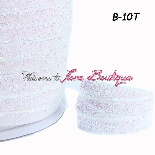 250 yards per lot, metallic glitter elastic ribbons