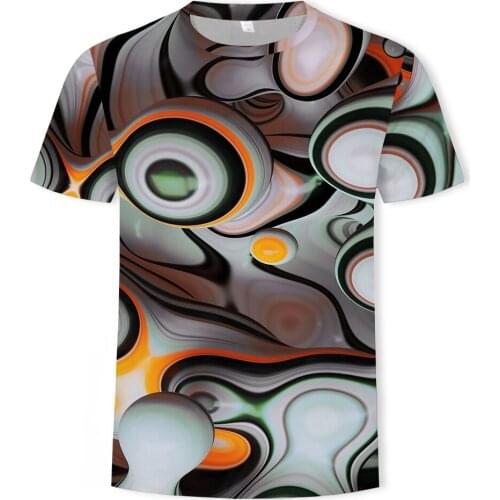 Summer mens T-shirt, short-sleeved round neck womens casual summer fashion personality 3D clothes Childrens clothes