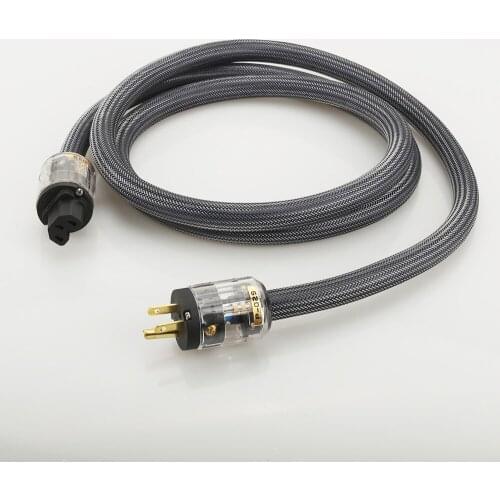 Hifi Audio 4N OFC Copper 10AWG Bulk cable US AC Power cord cable AC Mains Power cable with P-029 C-029 power plug connector jack