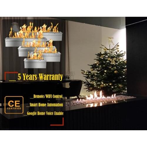 Inno-Fire 24 inch black or silver remote control electric intelligent ethanol fireplaces corner