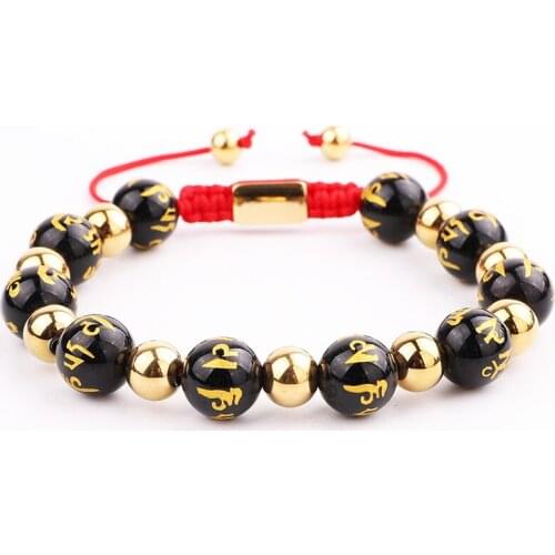 JARAVVI High Quality Natural Stone Buddha Tibetan Beads Macrame Friendship Bracelet Men Jewelry Gift