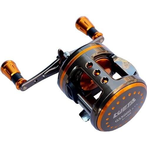 9BB 5.1:1 GS5000 6000 Full Metal Casting Drum Reel Boat Trolling Fishing Reel Aluminum Alloy Big Game Reels Baitcast Lure Wheel