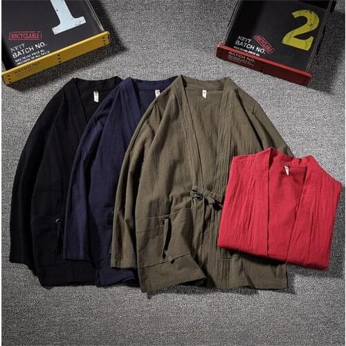 Plus Size 5XL japanese Style kimono yukata man Loose Sunscreen cardigan Chinese Element Han Fu kimono haori