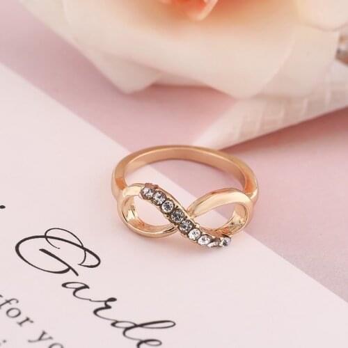 Korean fashion pour 8 word alloy with ring all-match simple ring jewelry luxury temperament female