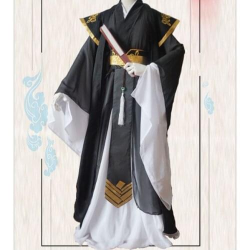 Nie HuaiSang Junior Boy Black Male Cosplay Hanfu for Anime The Founder of Diabolism Ancient Chinese Male Costume Hanfu