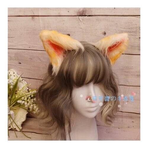 Masquerade Costume Kemonomimi Props Hair Clip Cosplay Handmade simulation Animal Ear Cute Cat & Dog & Wolf & Deer Ears Hairpin