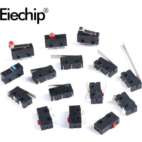 20PCS/Lot KW12 5A 125/250V Micro Switch KW12-A Mini Micro Limit Switch 2PIN 3PIN Long Handle Snap Action Push Microswitches