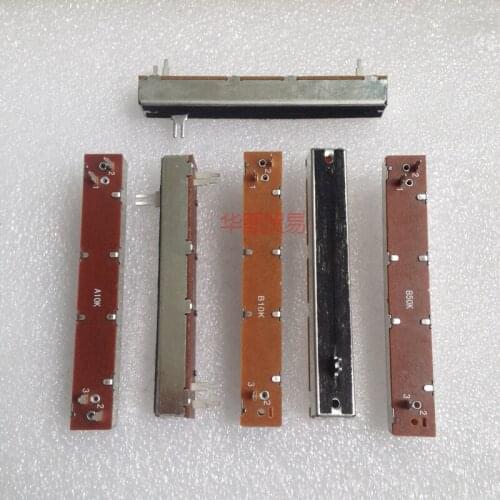 10PCS SL60V A10K B10K B50K 8.8cm 88mm straight-slide potentiometer volume control mono
