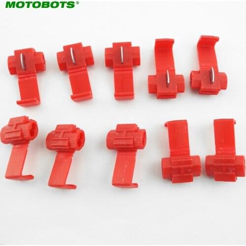 MOTOBOTS 50Pcs Red Scotch Lock Wire Connectors Quick Splice Terminals Crimp Electrical #AM2313