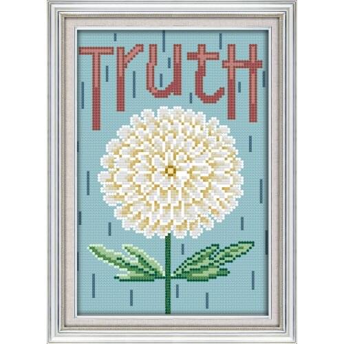 Truth Embroidery Needlework Kit DIY Home Decor Beginner Cross Stitch Kits Printed Canvas DMC Counted printed Cross-stitch set