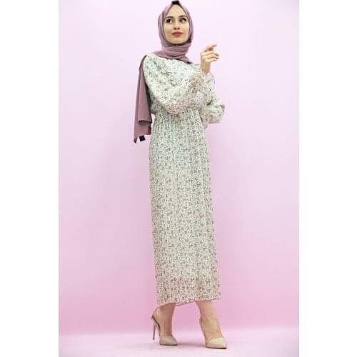New Season Summer Trend Muslim Flowering Pilisoley Dress Pink