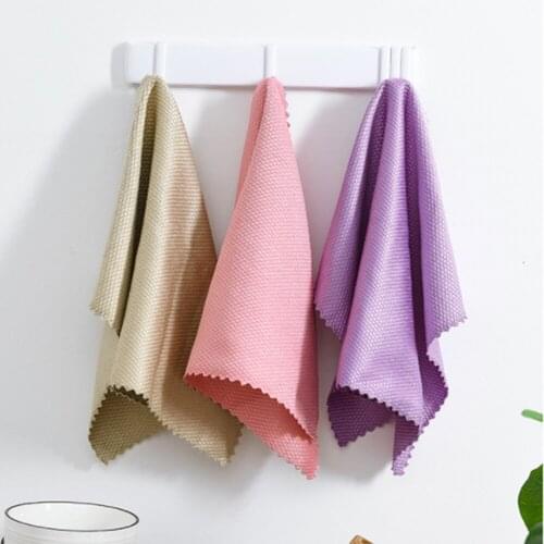 Microfiber Glass Cleaning Towel Mirror Cleaning Cloth Kitchen Cleaning Towel Wipe Wine Glass Cloth Car Window Clean Tools