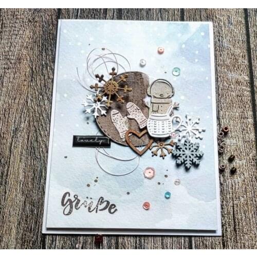 Mmao Crafts Metal Steel Cutting Dies 2021 New Snowman glove letter kettle Scrapbooking Paper/photo Cards Embossing Dies