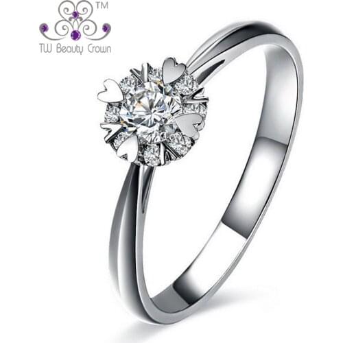 2017 Real 925 Sterling Silver Luxury Micro Inlay Clear Cubic Zirconia Wedding & Engagement Rings Sets For Women Accessories