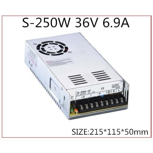 S-250-12V/15V/24V3648V Single Output Switching power supply for LED Strip light AC-DC