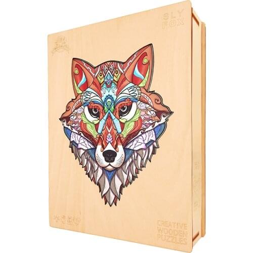 Unique Wooden Jigsaw Children Puzzles Dogs Fox Shark Educational Toys Wooden Puzzle For Adults Kids 3D Wooden Puzzle Games Gifts