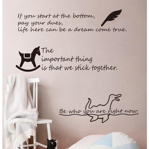 Inspirational Quote Sentence Wall Sticker Home Decor Self Adhesion Pvc Wall Decor Bedroom Living Room Decoration Poster