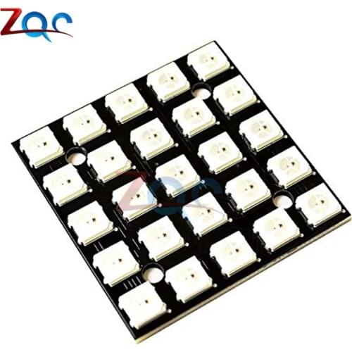 W2812B 5050 5x5 RGB LED Driver Module 25Bit LED Development Board for Arduino