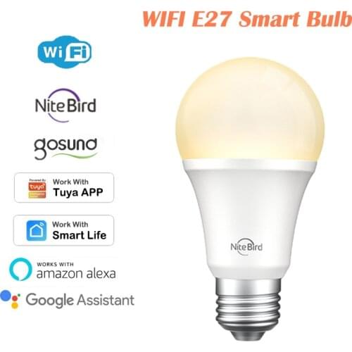 Wifi Smart LED Bulb 8W E27 Lamp Timer Dimmable for Tuya Gosund Smartlife APP Save-Energy Automation Work with Alexa Google Home