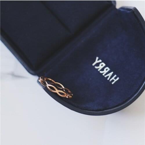 YUN RUO New Arrival INS Fashion Chic Geometric Ring Rose Gold Color Woman Gift Titanium Steel Jewelry Never Fade Drop Shipping