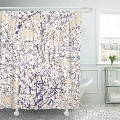 Morris Vintage Floral William Abstract Ages Antique Baroque Shower Curtain Waterproof Polyester Fabric 60 x 72 Inches with Hooks