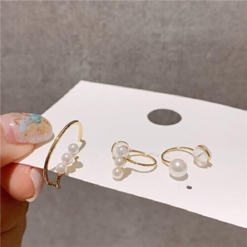 ​ZDMXJL 2021 New Fashion Womens Earrings Fine Simple Pearl Ear Clip Stud Earrings For Women Party Girl Jewelry Gifts Wholesale