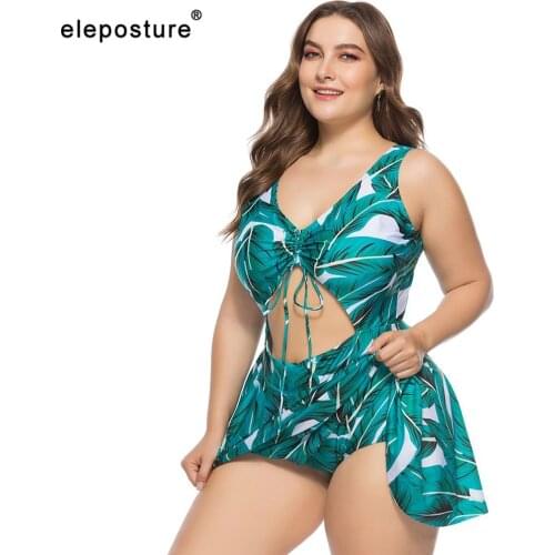 Plus Size Swimwear Women 2021 New Sexy One Piece Swimsuit Female Large Size Bathing Suits Skirt Summer Beach Wear Swim Lady 5XL