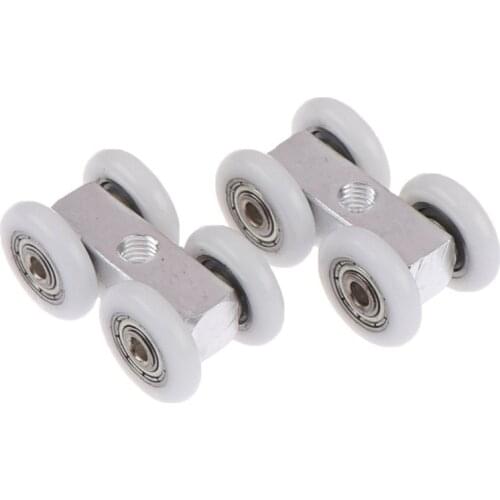 1Pcs/2Pcs 21mm Sliding Door Roller Bathroom Wardrobe Door Hanging Wheels For Furniture
