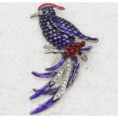 12pcs/lot Wholesale Fashion Brooch Rhinestone Enamel Bird Pin brooches C102603